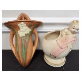 VTG Roseville Wall Hanger & Baby Planter