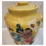 Ransburg Yellow Cookie Jar W Lid Seymour IN.