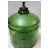 Antique Industrial Green Glass SafetyJar Pat 1919