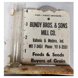 VTG Thermometer Bundy & Son Mill Medora IN.