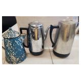 3 VTG Coffee Pots 2 are Percolators