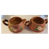 1949 Roseville Apple Blossom Cream/Sugar Set #371
