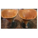 Pair Roseville Magnolia 185-8 Art Pottery Vases