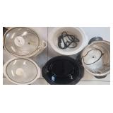 Large Lot Of Crock Pots