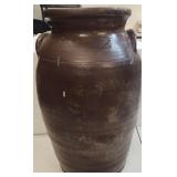 LG Antique Brown Stoneware Salt Glazed Crock
