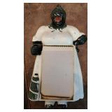 Vintage Black Americana Wall Memo Pad Holder