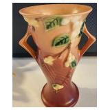 Roseville Apple Blossom Vase IV-6 Double Handle