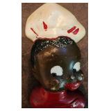 Vintage Black Americana Chalkware Wall Pocket