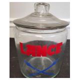 1950s  LANCE Glass Cracker Saltine Cookie Jar