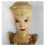 VTG Chalkware Lady Wall Hanger