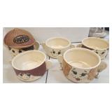 5 VTG MCM Soupers , Soup Mugs