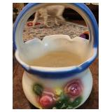 Hull Pottery Floral Basket Planter USA Vintage