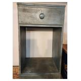 VTG Blue MCM Side Table With Drawer 24'