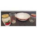 Antique Mixed lot Of 4 Fruit jars & More
