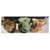 Roseville Magnolia Stangl Pottery Lot 3 Vases