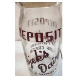 1940s  Rojek Dairy Bottle Cottage Cheese Bottle NY