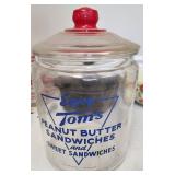 1950s Tomï¿½s Peanut Butter Store Display Jar 13'