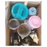 Large Box Full Of Various Kitchen Items