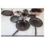 Huge Lot Of Various Sizes Of Skillets & More