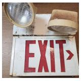VTG Metal Exit Sign With Lights