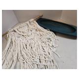 Macrame Wall Hanging & Wood Dough Bowl