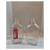 Glass Jug Bottles Goister & Haywood Pair