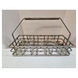 Vintage Metal Bottle Carrier Crate