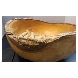 Wooden Crock Full Of Wine Corks