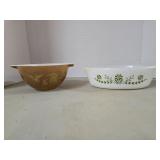 Pyrex Mixing Bowl & Glasbake Dish Set