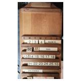 VTG MCM Wooden Sliding Letter Calendar