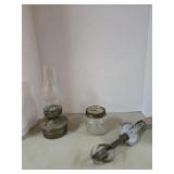 Vintage Kitchen & Oil Lamp Mixed Lot