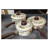 3 VTG Villeroy & Boch Amsterdam  Enamel Floral