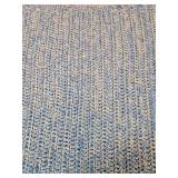 Handmade Blue Crochet Throw Blanket 46x38