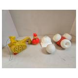 Vintage Fisher Price Toy Parts & Figures Lot