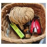VTG Basket Full Of Mixed Items