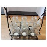 6 VTG Milk Bottles With Candles In Bottom