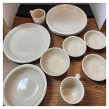 12 PC VTG Stoneware Dish Aet