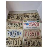 Indiana License Plates Mixed Lot (8)