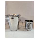 Stainless Ice Bucket & Wild Billï¿½s Mug