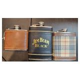3 VTG Flasks Jim Beam & More