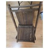 Vintage Wooden Folding Steamer Chair