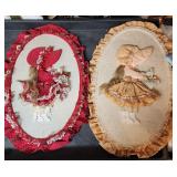 Two Holly Hobby Wall Hangers