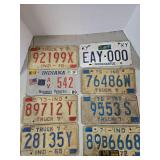 Vintage License Plates Lot (8) IN & KY