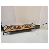 Bakery Tray & Enamel Ladle