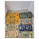 Vintage License Plates Mixed Lot (8)