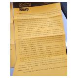 LG Stack Of 1970s Steelers News Letters & Stats