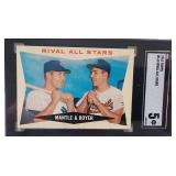 1960 Topps #160 Mantle/Boyer Rivals SGC 5