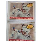 Lot Of 2 1959 Topps Ernie Banks Thrills Cards