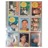 Lot of 9 50s-60s MLB Cards