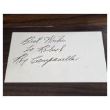 Roy Campanella Signed 3x5 Index Card Autograph